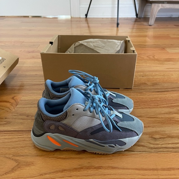 Yeezy Boost Men Size 5.5 Carbon Blue Like NEW - Picture 7 of 9